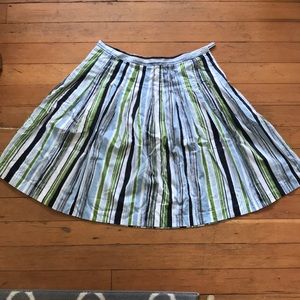 Pleated print skirt